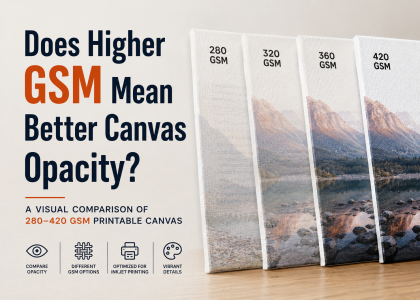 Does Higher GSM Mean Better Canvas Opacity? A Visual Comparison of 280–420 GSM Printable Canvas