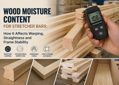 Stretcher Bar Moisture Content: Warping & Straightness Guide