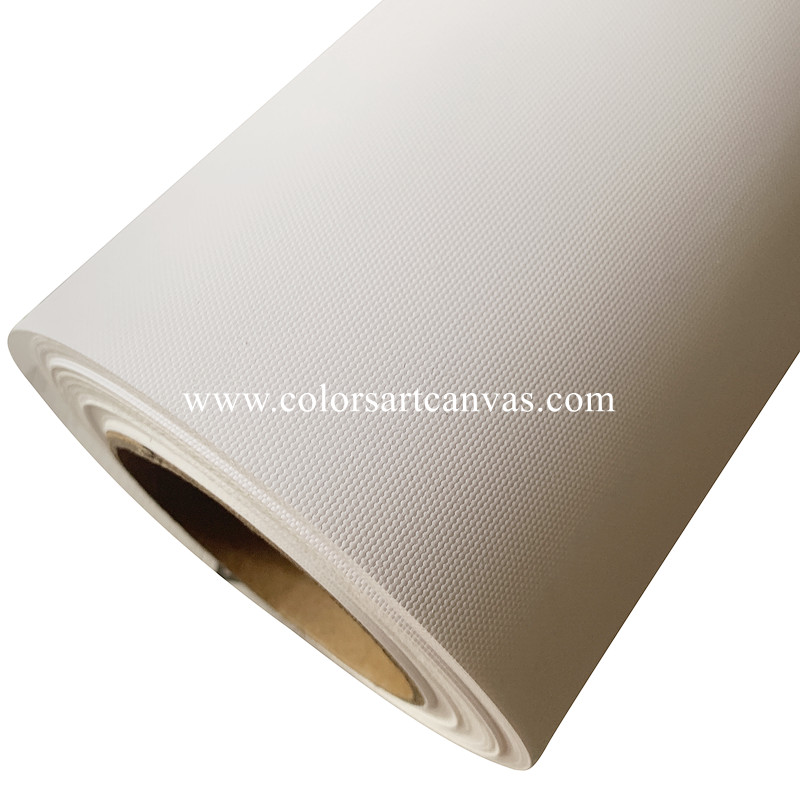 polyester inkjet canvas surface texture showing uniform coating and tight weave