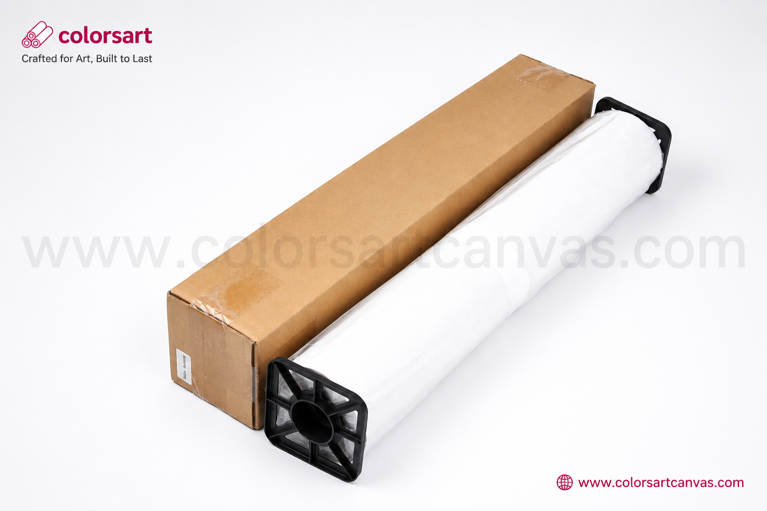 Large roll of polyester printable canvas used for digital photo printing