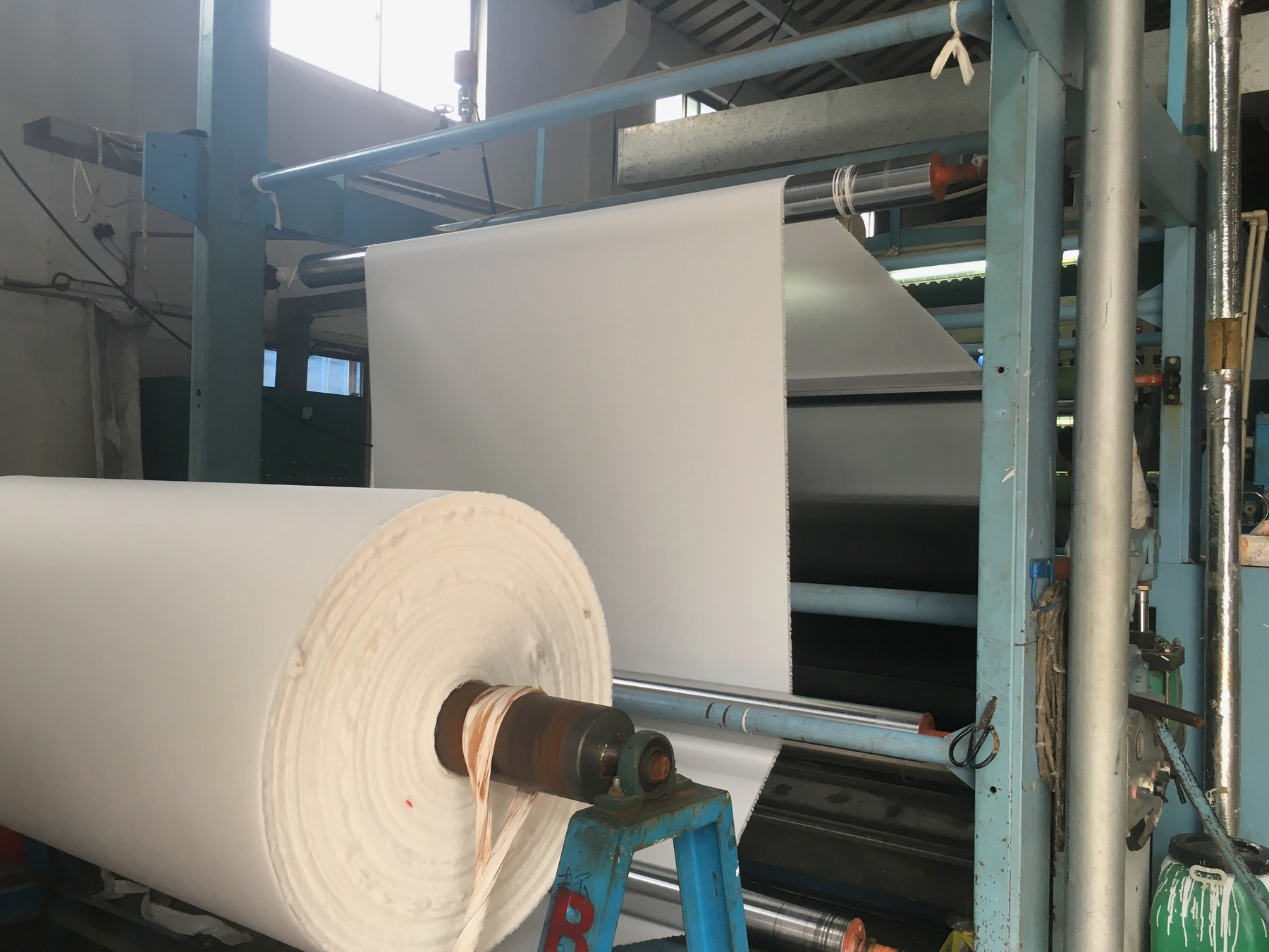 Inkjet printable canvas coating production at Colors Art manufacturing facility