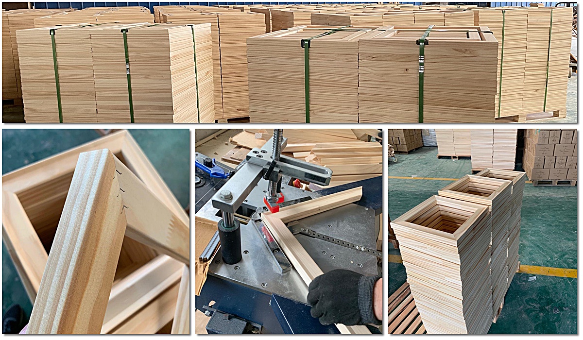 Canvas stretcher bar and wooden frame production at Colors Art factory