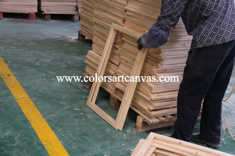 Canvas stretcher bar machining frame assembly and quality control
