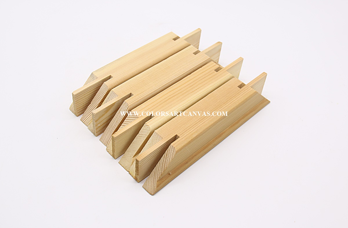 37&times;38mm gallery wrap stretcher bars with multiple wooden profile designs