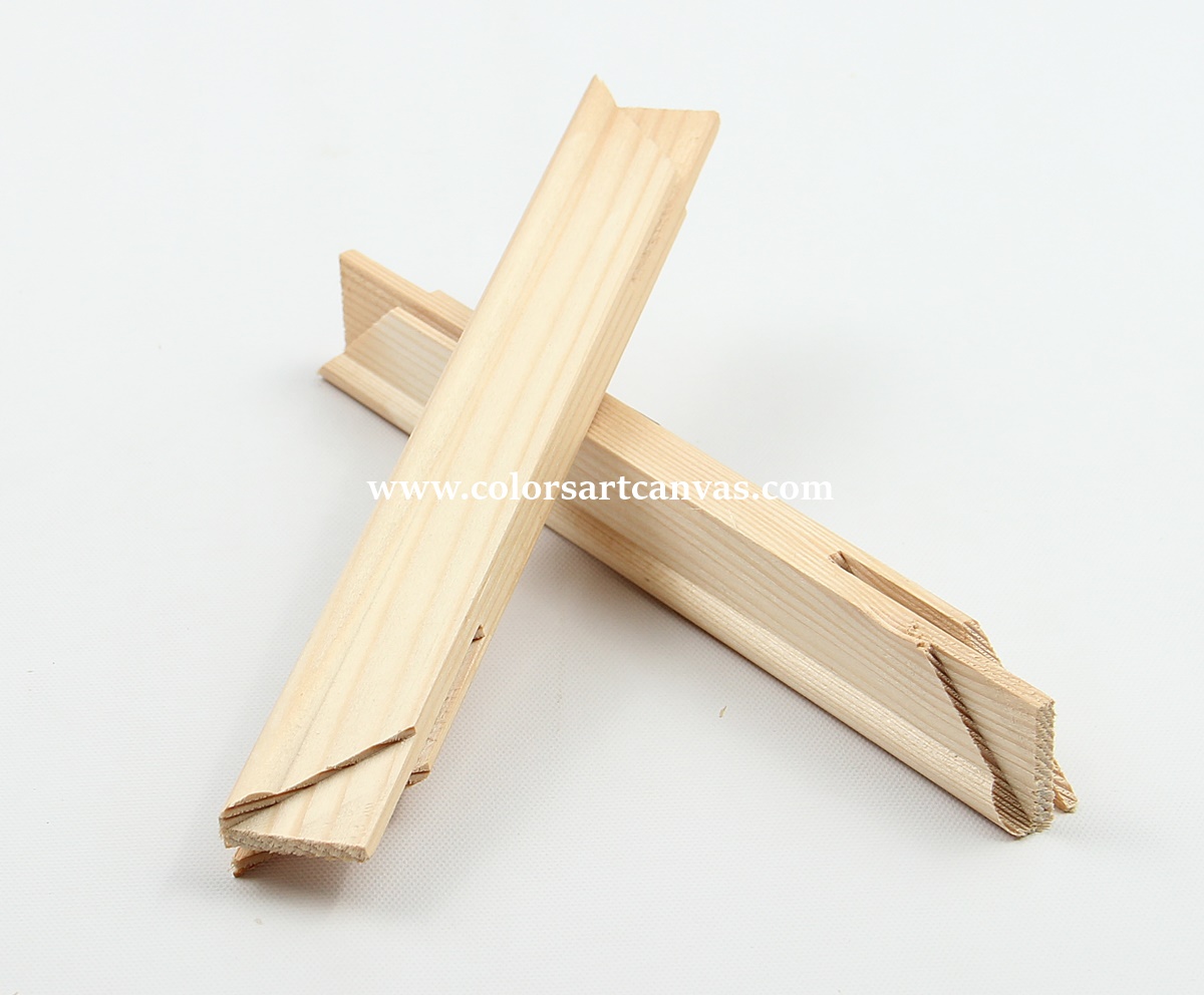 Pre-notched 17mm x 38mm pine stretcher bar construction