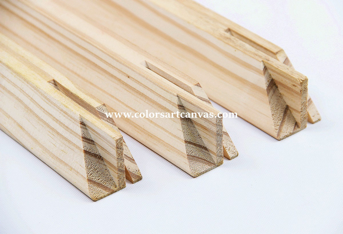 32mm x 32mm New Zealand pine sloped profile gallery wrap stretcher bars
