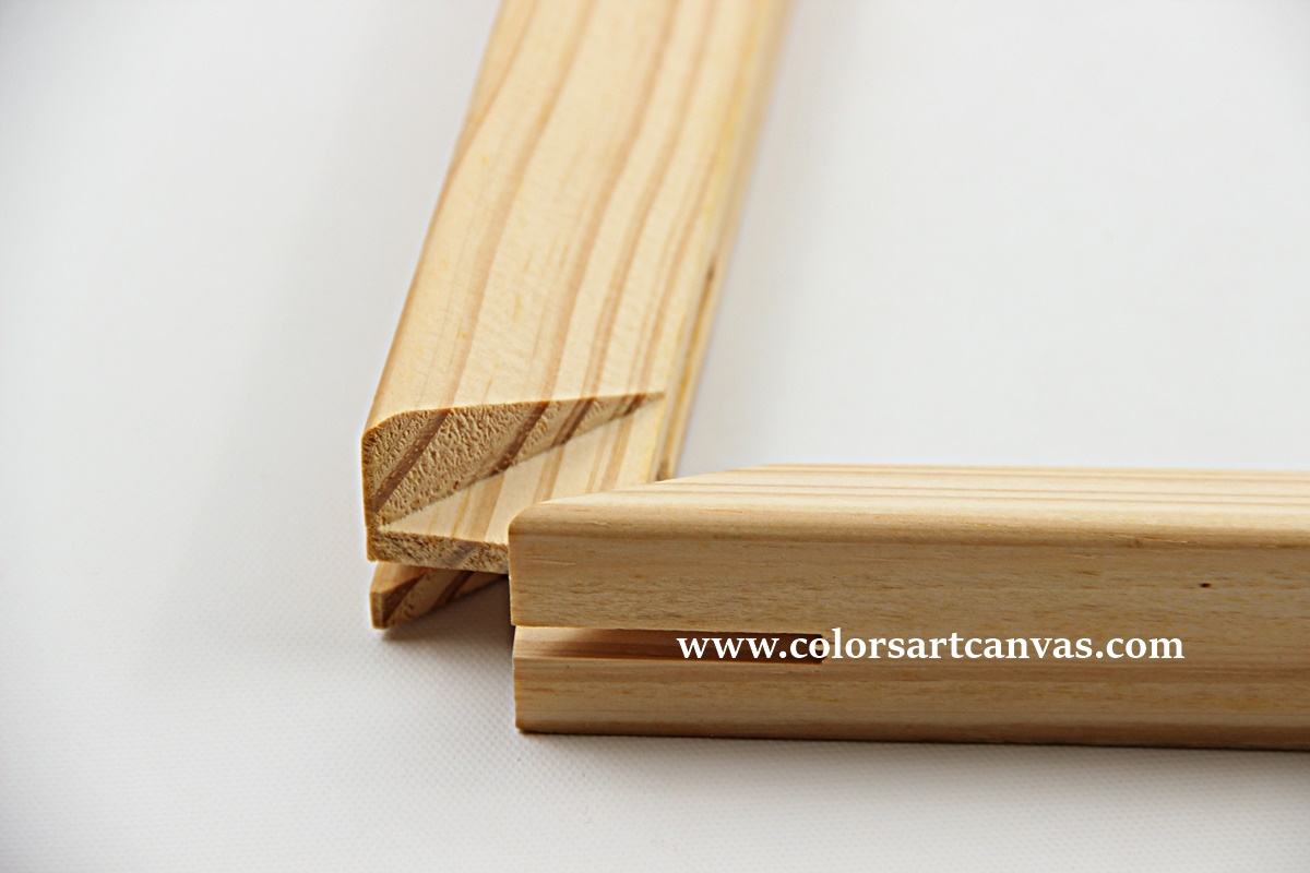 New Zealand pine stretcher bar end machining and profile construction