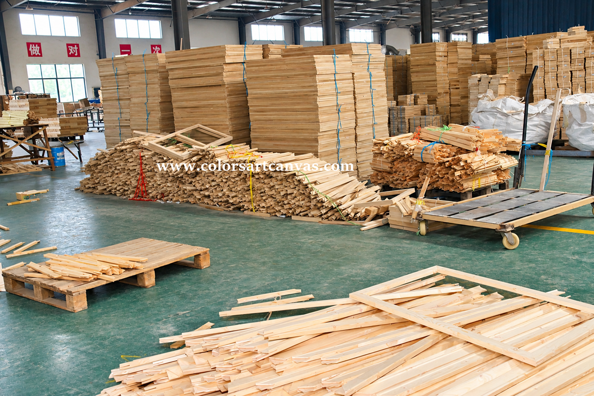 Pine stretcher bars for wholesale canvas frame manufacturing