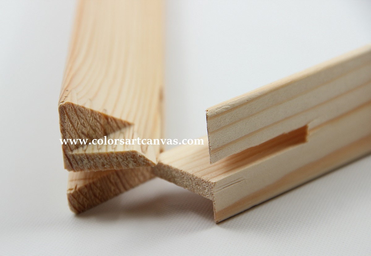 35x35mm sloped profile pine stretcher bar