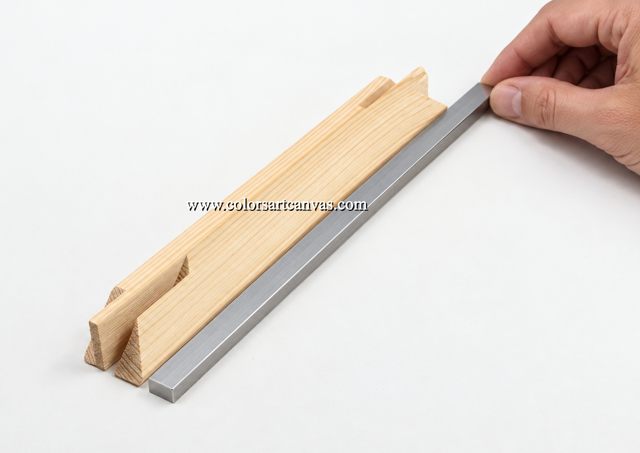 pine stretcher bar straightness inspection