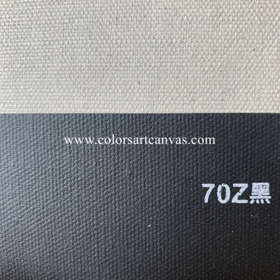  Black Triple Primed Cotton Canvas Rolls 7OZ - Medium grain, cotton  canvas , 380gsm