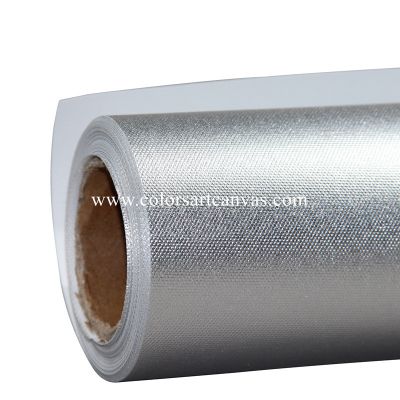 Eco Solvent UV Latex Printing Silver Metallic Polyester Canvas