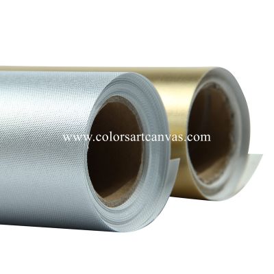 Eco-solvent Glossy Blank Gold and silver Inkjet Canvas Roll 