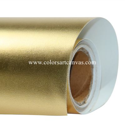 Metallic Fine Art Inkjet Canvas, Glossy Silver/Gold Surface