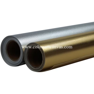 Waterproofed Gold/Silver polyester Canvas roll- Photo Giclee Printing
