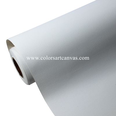 340 G poly/cotton canvas coated for waterbased pigmented inks fast drying water resistant white no cracking good printability